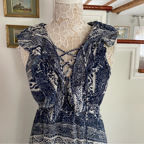 TULAROSA x REVOLVE Nashville Blue Print High Low Dress M - Picture 3 of 6